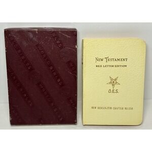 New Testament Red Letter Version World Pub OES Eastern Star Bible Pocket EUC